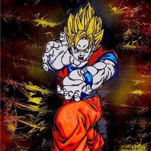 Dragonball Z Goku hand drawing with frame